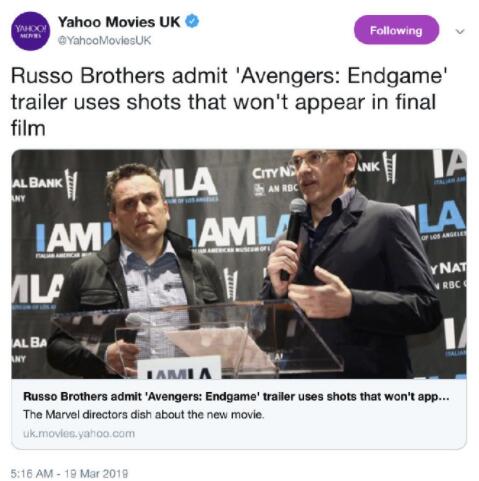 复联4预告与正片无关