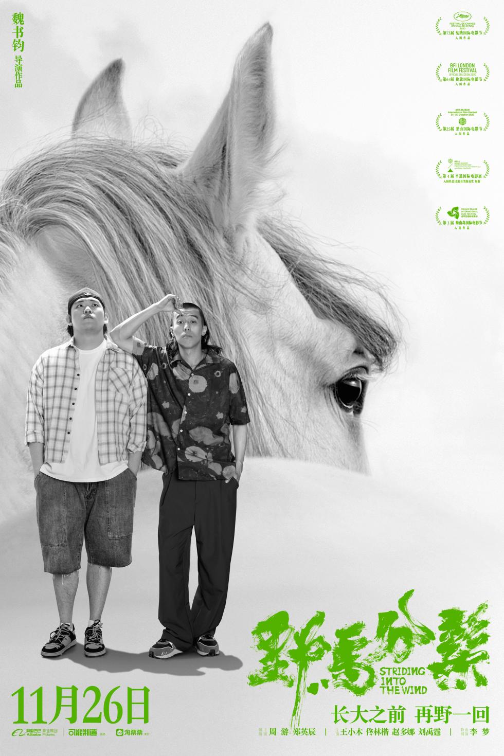 《野马分鬃》重新定档11.26 周游放飞青春