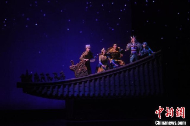 音乐儿童剧《甪端》联排现场。 康玉湛 摄